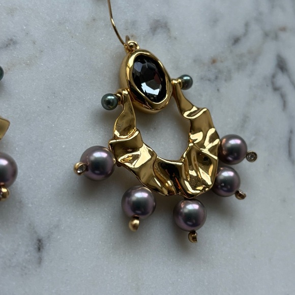 nwot Alexis bittar pearl earrings - Picture 6 of 7